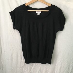 Loft | Black Short Sleeve Shirt